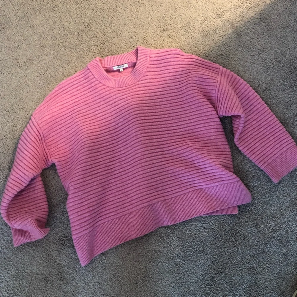 Pink Crewneck Madewell Sweater - Picture 2 of 4